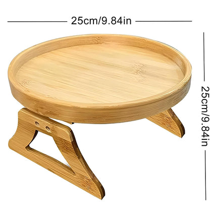 صينية ذراع الأريكة الخشبية القابلة للطي Sofa Arm Tray