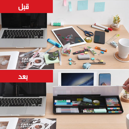 صندوق مكتبي مع لوح ملاحظات قابل للمسح و حامل للموبايل CLIPBOARD Office Organizer