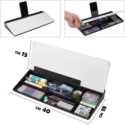 صندوق مكتبي مع لوح ملاحظات قابل للمسح و حامل للموبايل CLIPBOARD Office Organizer