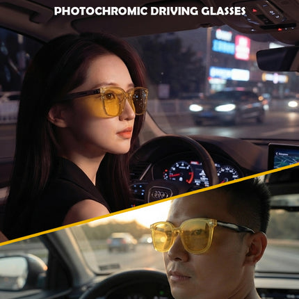 نظارة قيادة شمسية و ليلية ضد توهج الاضاءة Photochromic Driving Glasses