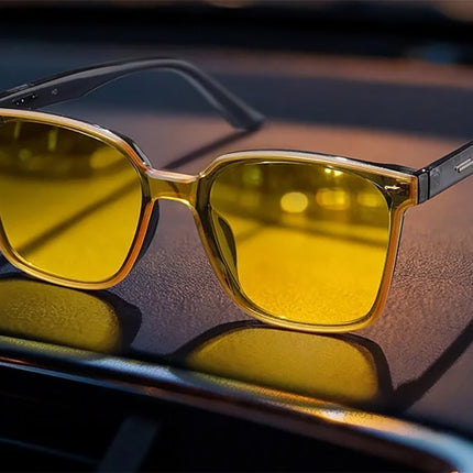 نظارة قيادة شمسية و ليلية ضد توهج الاضاءة Photochromic Driving Glasses