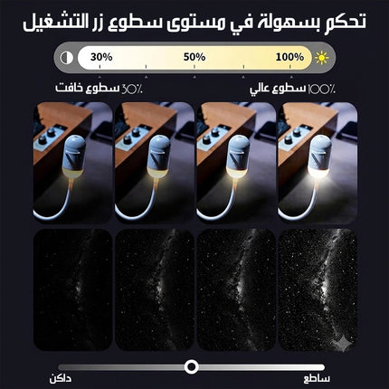 بروجكتور مجرة 2 في 1 مع إضاءة ليلية Galaxy Projector Night Light