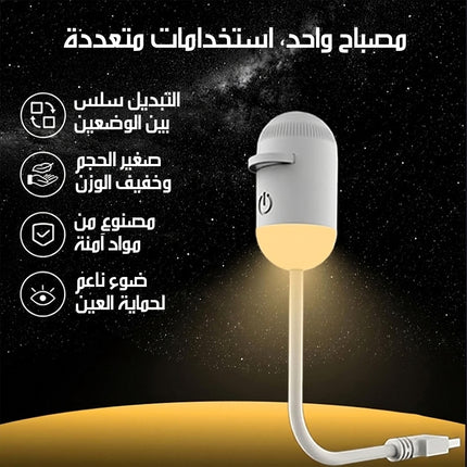 بروجكتور مجرة 2 في 1 مع إضاءة ليلية Galaxy Projector Night Light