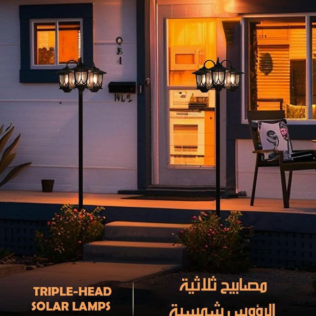 مصابيح ثلاثية الرؤوس شمسية TRIPLE-HEAD SOLAR LAMPS