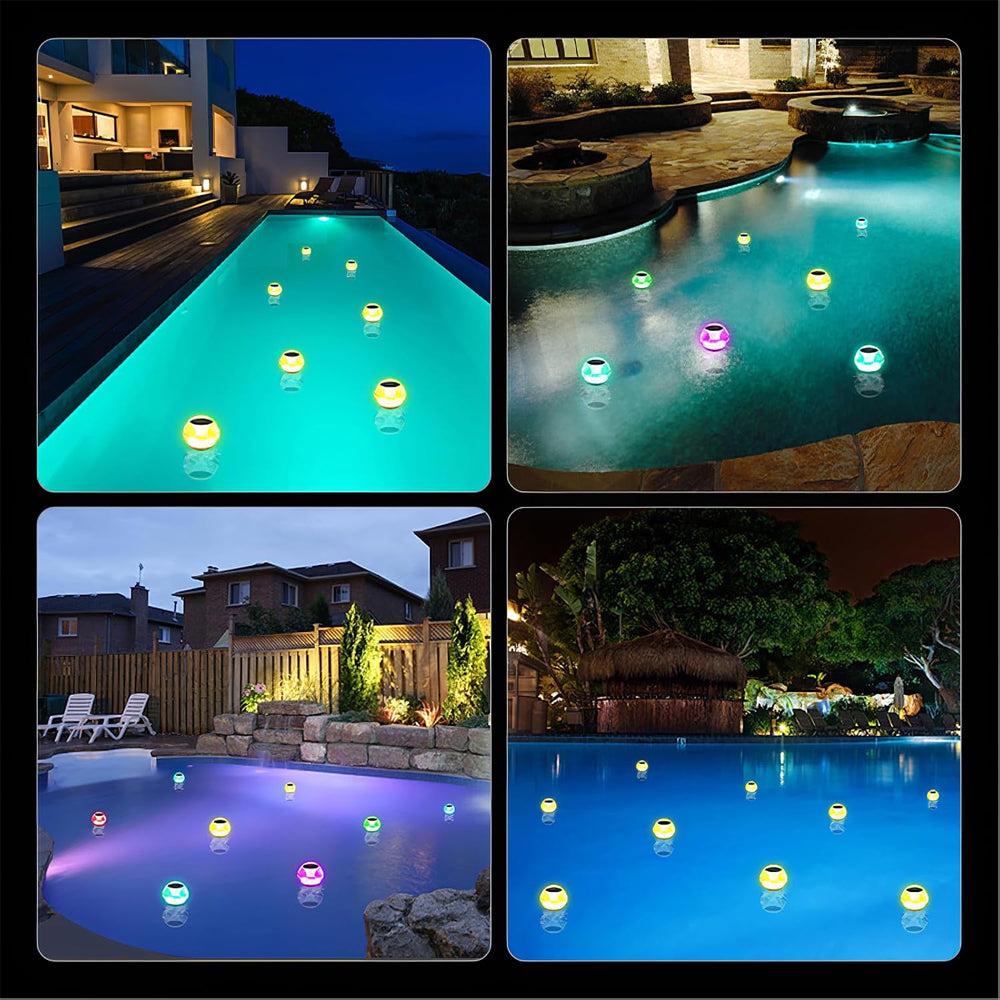 إضاءة شمسية متغيره الألوان عائمة للمسبح Solar Floating Pool Light