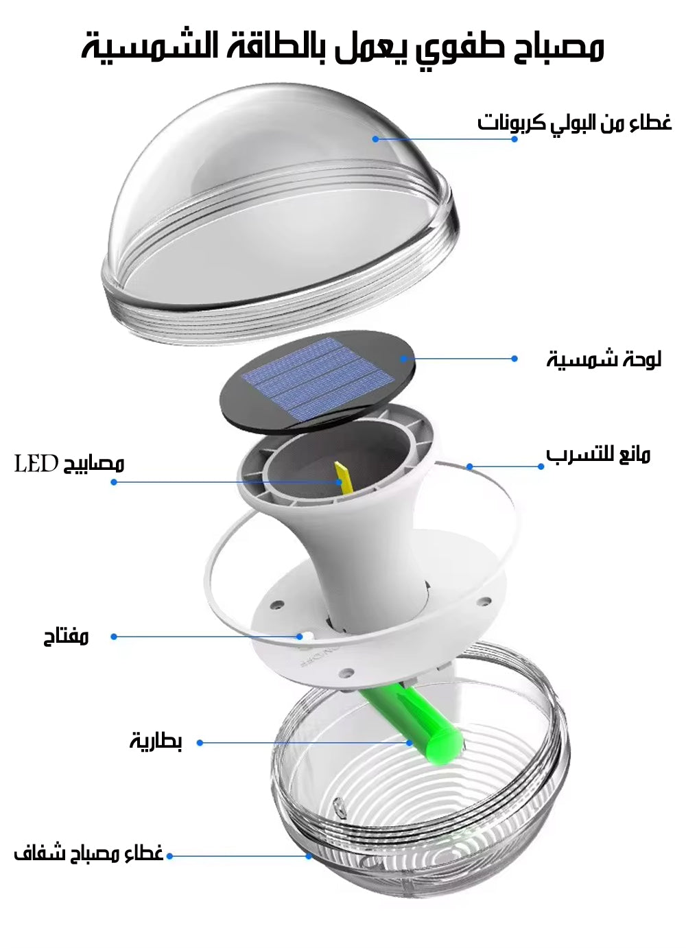 إضاءة شمسية متغيره الألوان عائمة للمسبح Solar Floating Pool Light