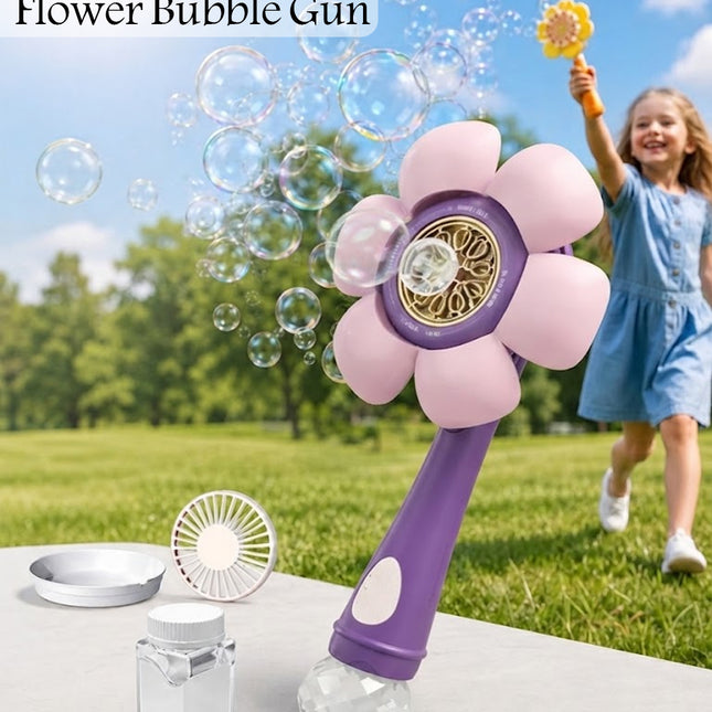 مسدس فقاعات على شكل زهرة Flower Bubble Gun