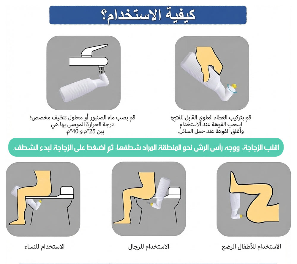 شطاف المسافر و بخاخ تنظيف PORTABLE BIDET