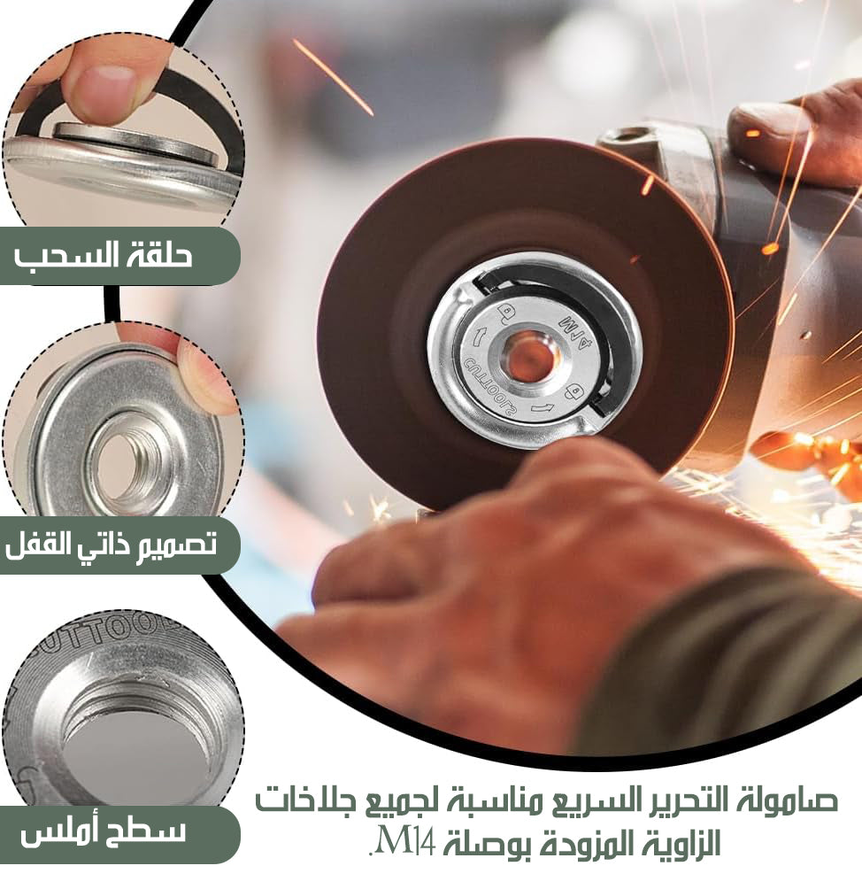 صامولة ربط وفك سريع لأقراص التجليخ Quick Release Flange Nut