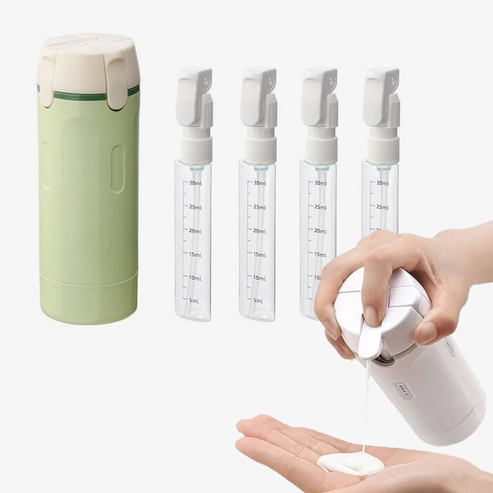 موزع كريم رباعي الحجرات 4-In-1 Leak-Proof Dispenser Bottle