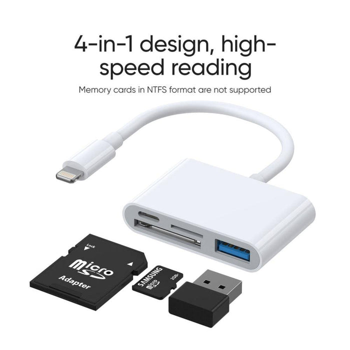 JOYROOM S-H142 Lightning To USB OTG Card Reader  JOYROOM S-H142 Lightning To USB OTG Card Reader