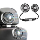 مروحة سيارة مزدوجة الرأس مع إضاءة LED F310 Dual-Head Car Fan With LED & Flexible Hose