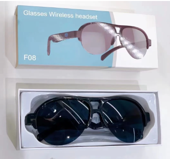 نظارة شمسية لاسلكية بسماعة الاذن wireless glasses with headset f-08  أدوات منزلية