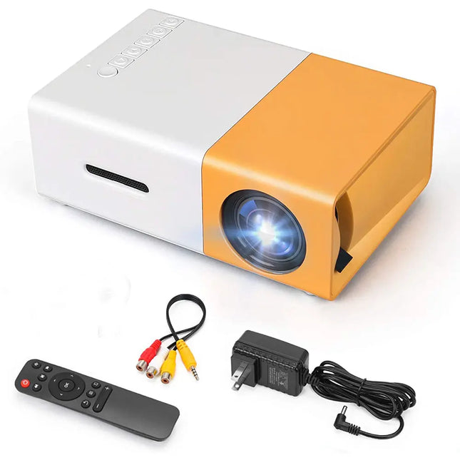 جهاز بروجيكتور محمول يعمل على الشحن/الكهرباء LED Portable Mini Projector Full HD 1080P  الكترونيات