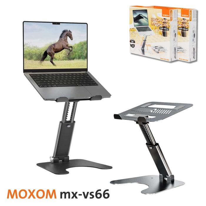 ستاند حامل اللابتوب معدني متطور MOXOM Ergonomic laptop stand mx-vs66  إكسسوارات هاتف وكمبيوتر