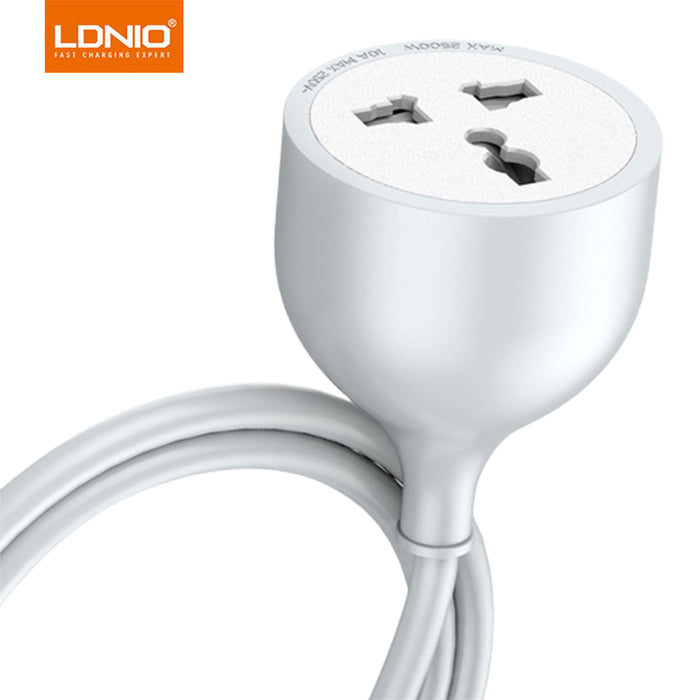 فيش ثلاثي بسلك 5 متر 10امبير Ldnio UNIVERSAL POWER STRIP WITH 5M EXTENSION POWER CORD  الكترونيات