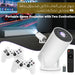 جهاز عرض ألعاب ذكي محمول بدقة 4k وحدتي تحكم للعب Portable Game Projector with Two Controllers  الكترونيات