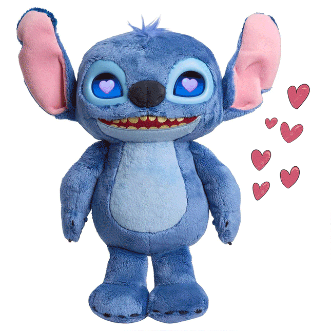 دمية ستيتش التفاعلية بمزاجات متعددة و عيون LCD Stitch Interactive Toy With Sound
