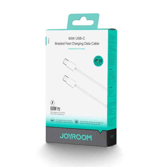 JOYROOM A45 Ben Series Type-C Braided Fast Charging Data Cable (60W)  JOYROOM A45 Ben Series Type-C Braided Fast Charging Data Cable (60W)