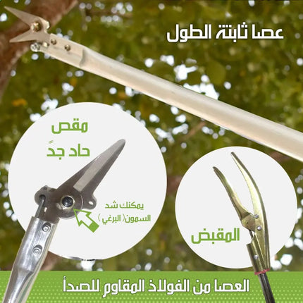 عصا إلتقاط الثمار وتجذيب الاغصان -  gardening