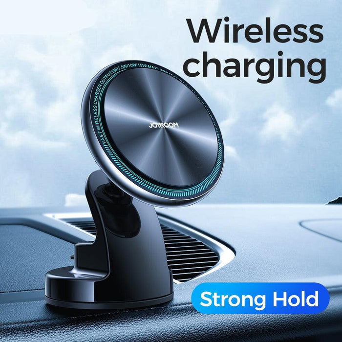 JOYROOM ZS290 Magnetic Wireless Car Charger Holder With LED Letter Ring(15W)  Mobile Holders