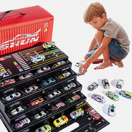 48 سيارة داخل صندوق قابل للفرد برسوم للشوارع 1573