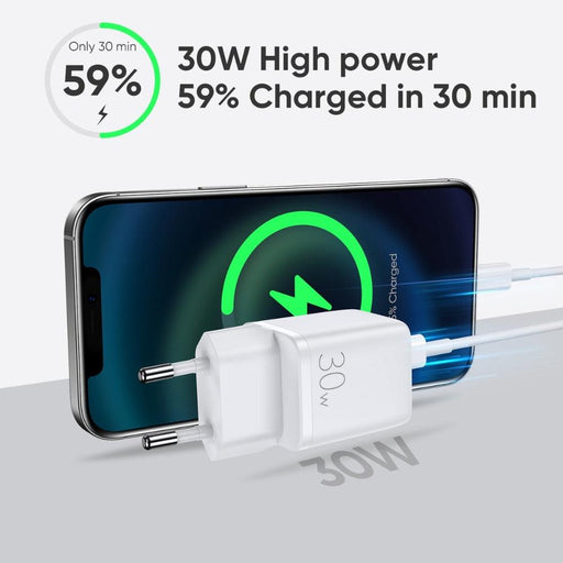 JOYROOM 30W Mini  intelligent dual  port fast charger  Joyroom 30W Mini intelligent dual port fast charger