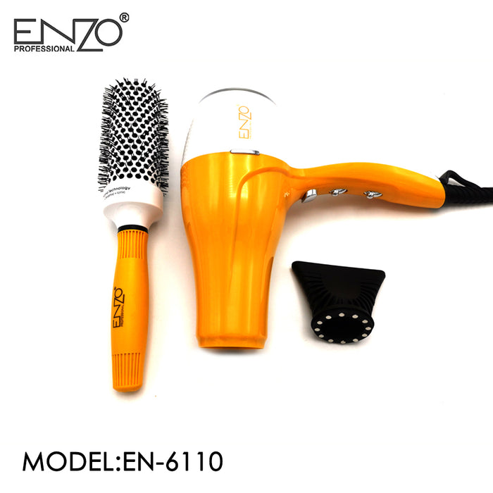 Enzo MODEL:EN-6110 سشوار مع فرشاة شعر 8800 واط  أدوات منزلية