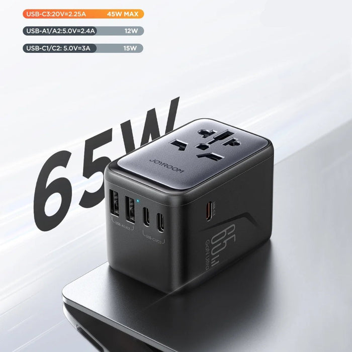 JOYROOM JR-TCW02 EU Universal Travel Adapter (65W)  JOYROOM JR-TCW02 EU Universal Travel Adapter (65W)