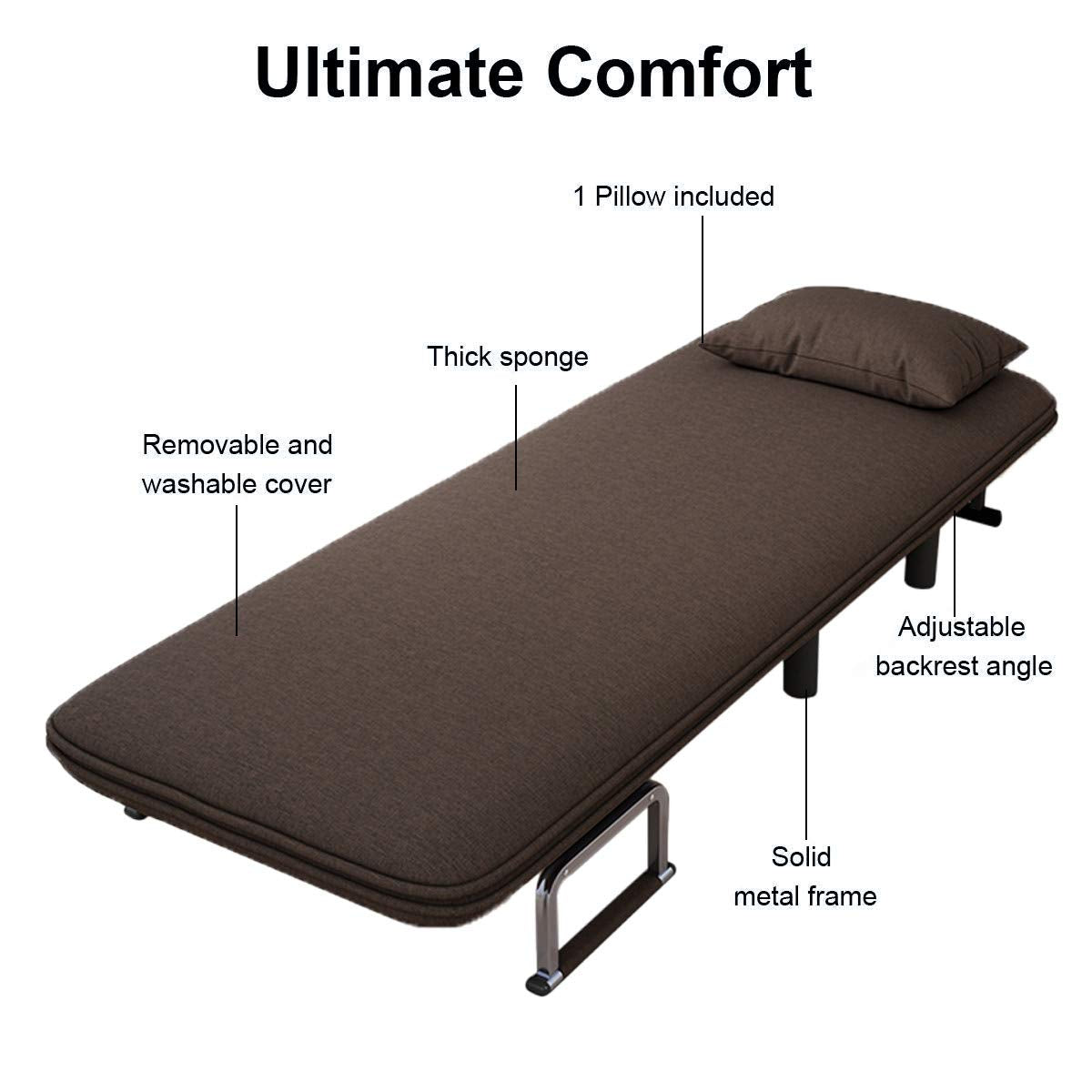 كنبة مفردة تتحول لسرير Folding Sofa, Arm Chair Single Bed Sleeper  أدوات منزلية