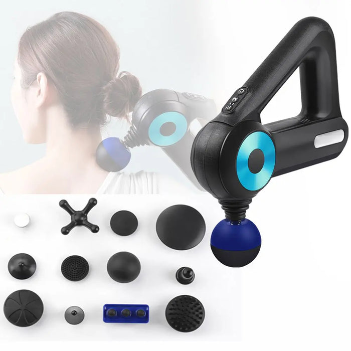 فرد مساج متطور ب 12 رأس Massage Gun 12 Massage Heads -  