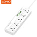 75689وصلة كهربائية بـ5 مقابس و6 مداخل Ldnio SC5614Extension Power Socket 3.4A 6USB  الكترونيات