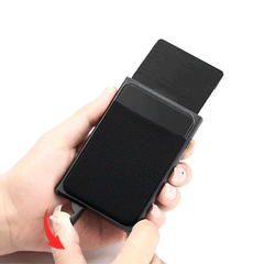 حافظة بطاقات معدنية كبيرة السعة بدفع اوتوماتيكي Large Metal Card Holder