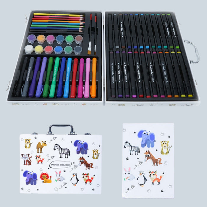 حقيبة الوان متنوعة مع دفتر تلوين Assorted color bag with coloring book  مستلزمات أطفال