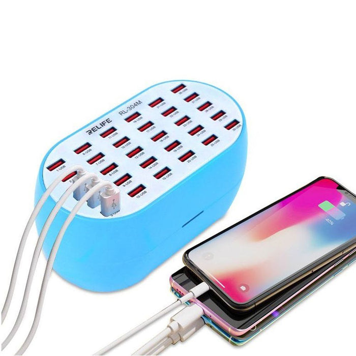 شاحن ذكي بـ30 مخرج usb RELIFE RL-304M SMART LIGHTNING CHARGER  إكسسوارات هاتف وكمبيوتر