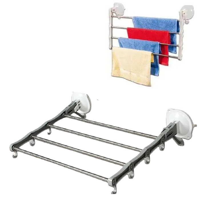 منشر غسيل مع قواعد شفط للتثبيت Telescopic Rack with strong suction cup  أدوات منزلية