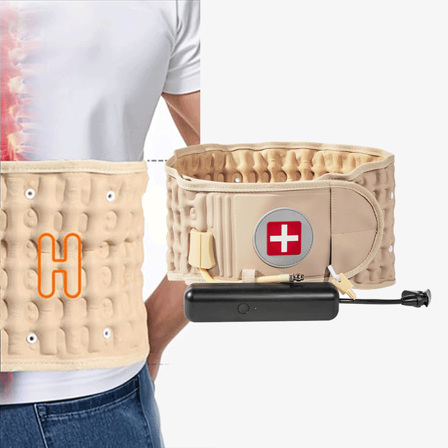 حزام شد هوائي لتخفيف الضغط بين الفقرات مع مضخة نفخ شحن Air Inflation Belt For Back Treatment