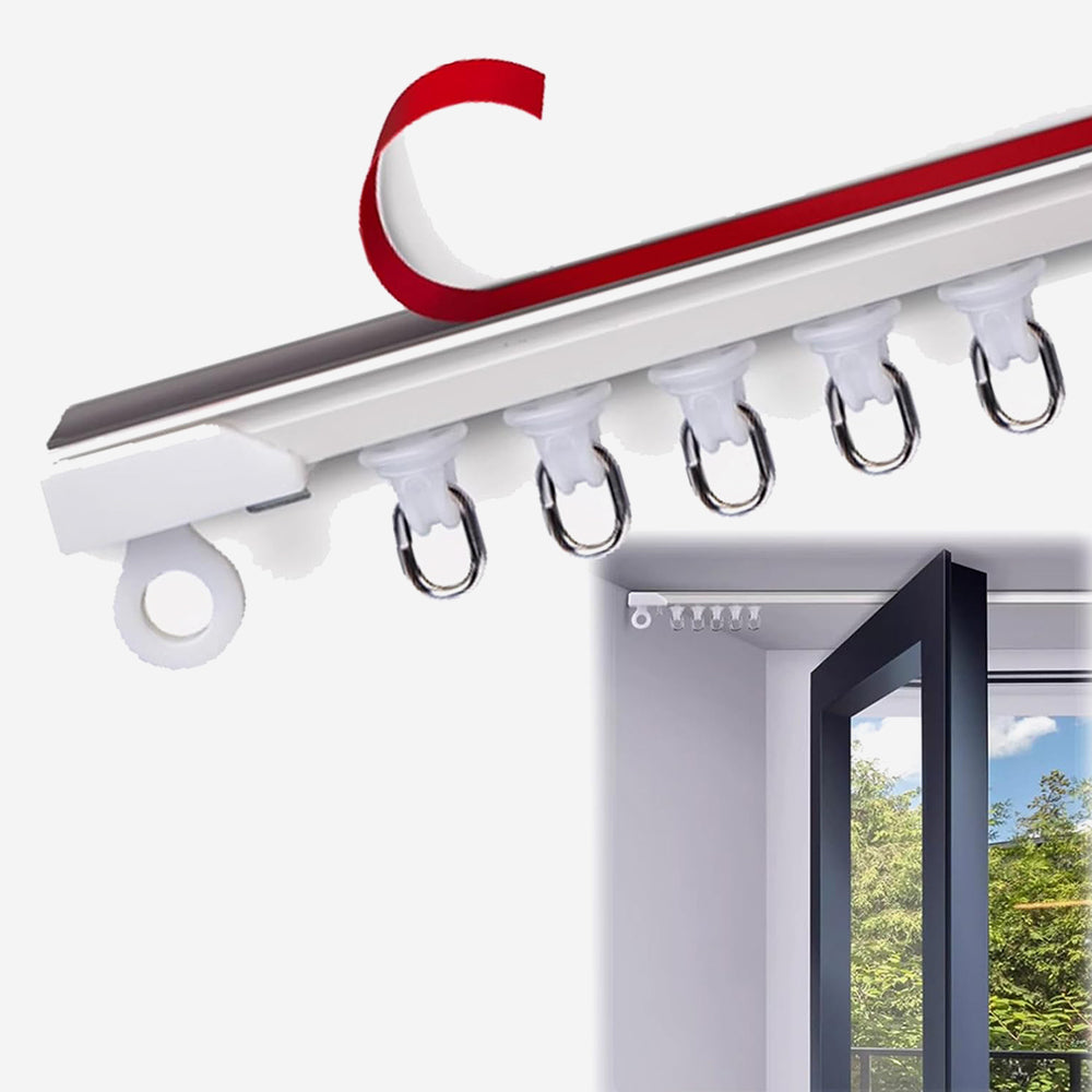 جسر ستارة سقف ذاتي اللصق ALUMINUM CURTAIN ROD
