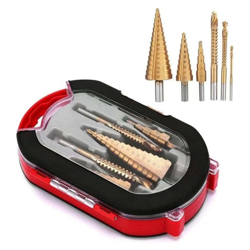 مجموعة ريش تثبت على الدريل للحفر Multiple Hole Sizes Step Drill Bit Set -  عدد صناعية وصيانة