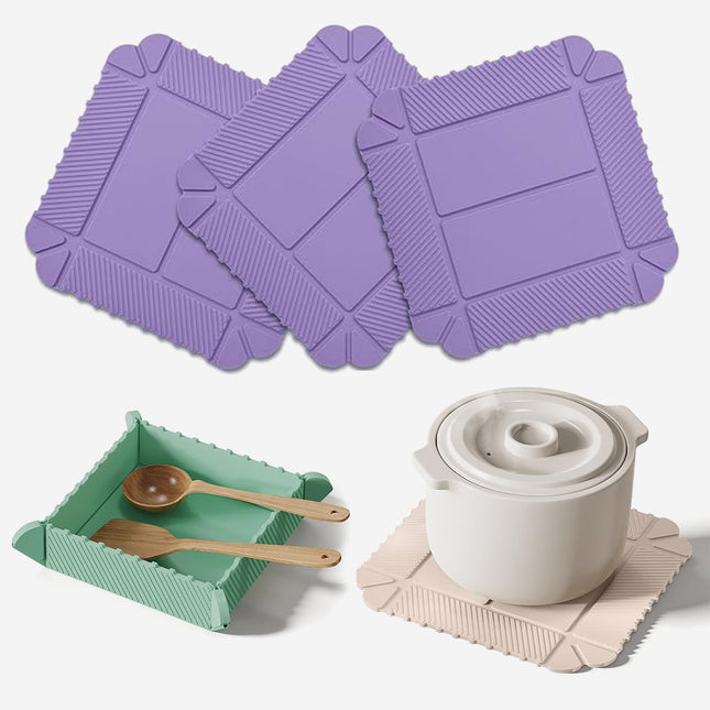 قاعدة سيليكون ومساكة و طبق مغناطيسية ضد الحرارة 3X1 MULTIFUNCTIONAL HOT POT PADS