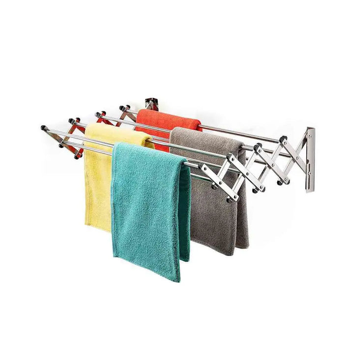 منشر المنيوم متمدد 120 سم - 5 أعمدة Wall Mounted Clothes Drying Rack -  