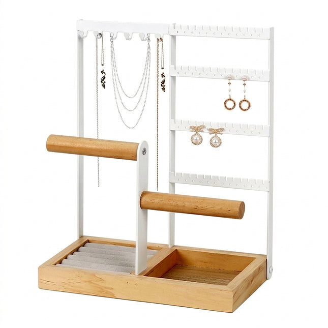 ستاند اكسسوارات معدني بقاعدة خشبية Accessories Stand