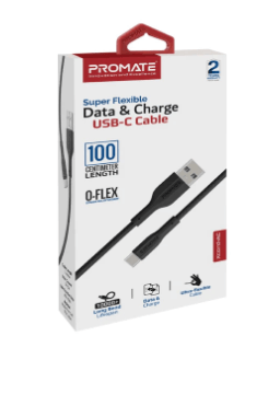 PROMATE Super Flexible Data and Charge USB-C Cable  Data and Charging Cable