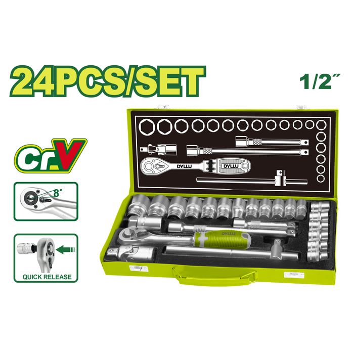 طقم بوكسات24 قطعة 1/2 بوصة 