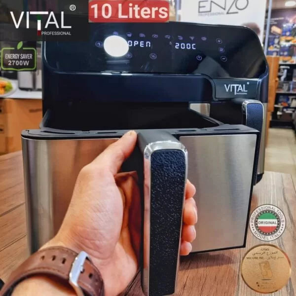 قلاية هوائية VITAL بحجم 10 لتر – سعة 10 لتر  قلاية هوائية