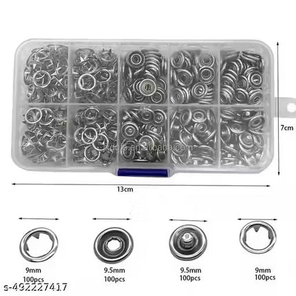 كماشة بلاستيك لتثبيت الأزرار المعدنية المجوفة بالضغط Metal Stud Buttons With Fasten Pliers