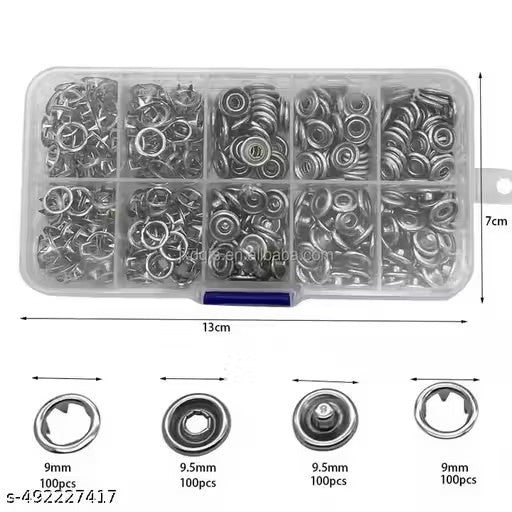 كماشة بلاستيك لتثبيت الأزرار المعدنية المجوفة بالضغط Metal Stud Buttons With Fasten Pliers
