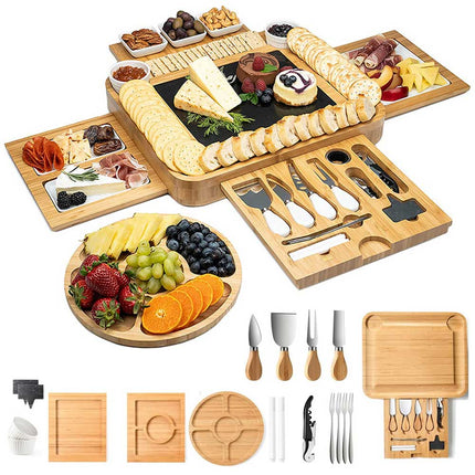 صنية تقديم الطعام العصرية من خشب البامبو Food Serving Tray