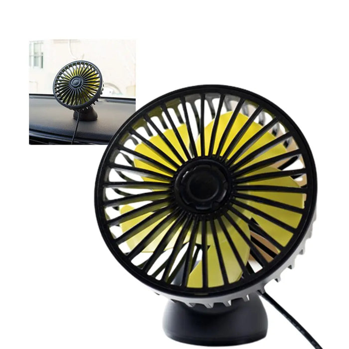 مروحة للسيارة تعمل بسلك Vehicle Fan Rotatable & Suction Cup Installation USB -  