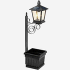 اضاءة ديكور خارجي شمسي مزود بحوض زهور SOLAR OUTDOOR LIGHTING DECORATION WITH FLOWER POT